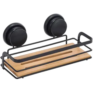 MSV, Badaufbewahrung, Bad-Utensilienhalter Nature/Schwarz matt, 25.5 cm