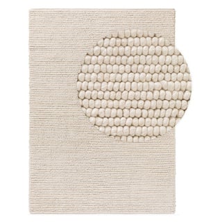 benuta Pure Wollteppich Beads Cream 120x170 cm - Naturfaserteppich aus Wolle