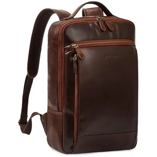 STILORD Notebookrucksack "Jannes" Lederrucksack Herren Business braun