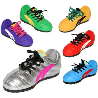 alles-meine.de GmbH 1 Stück Spardose - Fußballer - Fußballschuh/Schuh - Sportschuh - mit echten Schnürsenkel ! - stabile Sparbüchse aus Porzellan/Keramik - lustig witzi..