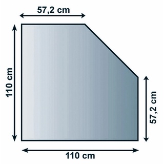 Lienbacher Funkenschutzplatte Glasbodenplatte 5-Eck 8mm Stärke