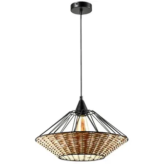 LQWELL LED Deckenleuchte E27 Hängelampe Pendellampe Schwarz, Retro Kronleuchter Hängeleuchte Pendelleuchte, ohne Leuchtmittel, Modern Höhenverstellbare Vertigo Lampe, für Schlafzimmer Wohnzimmer Esszimmer Cafés schwarz