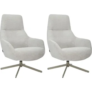 OTTO home Drehsessel CLARINDA moderner Ohrensessel drehbar, TV-Sessel, Relaxsessel, 360-Grad drehbar, robustes Metallgestell beige