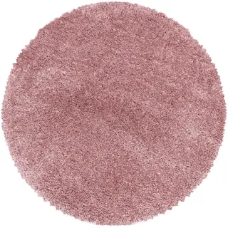 Ayyildiz Fluffy 3500 Hochflorteppich Ø 80 cm rosa