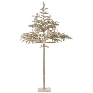artplants Künstlicher Weihnachtsbaum Kunstbaum Nordmanntanne Hochstamm Arnaud, Gold, 180cm goldfarben