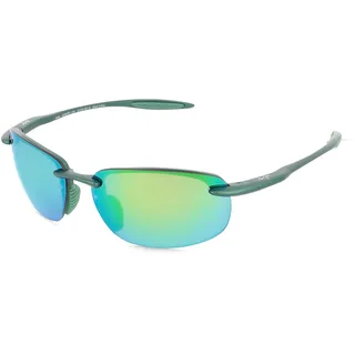 Maui Jim Hookipa Ultra Unisex-Sonnenbrille Randlos Eckig Kunststoff-Gestell, grün