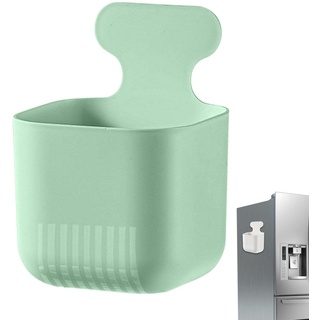 WOTEG Seitlicher Kühlschrank-Magnet-Organizer – Make-up-Pinsel-Aufbewahrungsbox, mit unterstützender Magnetplatte, kein Stanzen, Wandmontage, Gewürzbox für den Kühlschrank