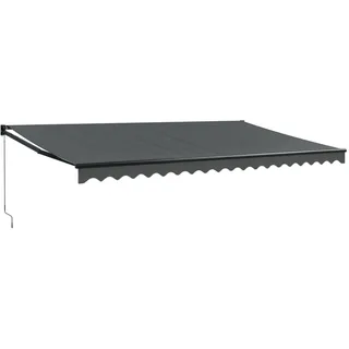 vidaXL Einziehbar Markise 500 x 300 cm anthrazit 3154465
