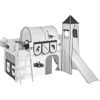 Lilokids Betttunnel Tunnel Dinos Braun Beige - für Hochbett, Spielbett und Etagenbett braun