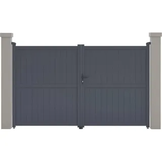 Habitat et Jardin Gartentor 299,5 x 180,9 cm Grau/Aluminium