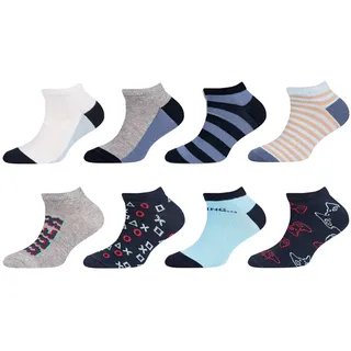 CAMANO Sneakersocken motiv 8er Pack Blau 27-30