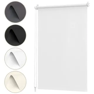 Sekey Seitenzugrollo Verdunkelungsrollo 90 x 130 cm weiß