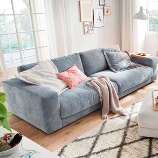 Candy Sofa Seventies Cord 3-Sitzer Light Blue