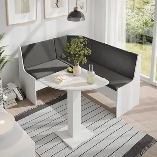 Vicco Eckbankgruppe Ramon, Weiß, 60 x 60 cm mit ecktisch