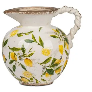 formano Wasserkrug Vintage Lemon 19 cm weiß Ø 16 cm x 19 cm
