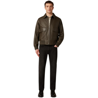 Lederjacke Track Racer Braun XL