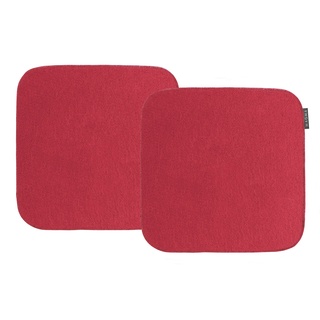 Magma AVARO Stuhlkissen/Sitzkissen für Indoor und Outdoor, Öko-Tex Siegel, waschbar bis 30°C, 1 Stück, 35x35cm, Rot