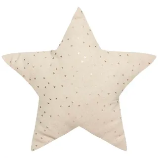 ATMOSPHERA CREATEUR D'INTERIEUR Berlingot Stern Kinderkissen 40 x 40 cm Beige