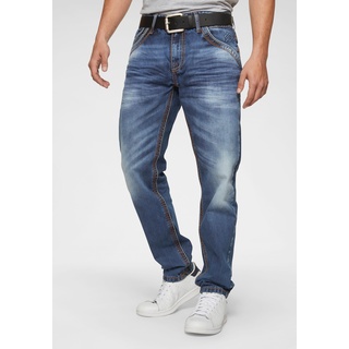 Loose-fit-Jeans CIPO & BAXX Gr. 34, Länge 32, blau (blue) Herren Jeans Loose Fit