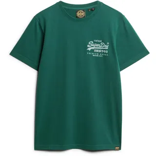 Superdry Classic Vintage Logo Heritage Kurzarm-T-Shirt Bengreen Marl XL