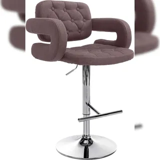 CLP Barhocker Dublin drehbar höhenverstellbar 1er Set 45 x 45 x 75 cm Braun
