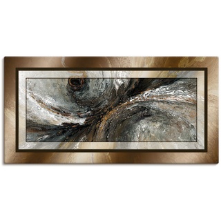 Wandbild ARTLAND "Gold Abstrakt 2" Bilder Gr. B/H: 100 cm x 50 cm, Leinwandbild, goldfarben Bild Poster Bilder als Alubild, Leinwandbild, Wandaufkleber oder in versch. Größen