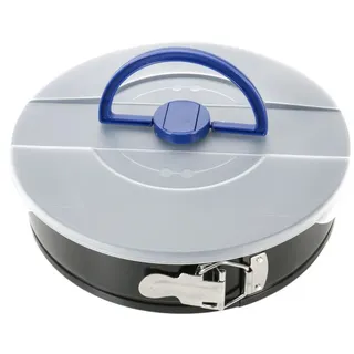 Alpina Backform runde Kuchenform, (Deckel mit Tragegriff), Kuchen Springform blau|schwarz
