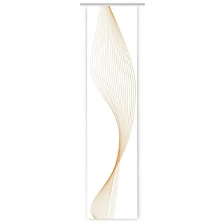 gardinen-for-life Schiebegardine Stream Curry – Flächenvorhang HxB 260x60 cm - B-line weiß