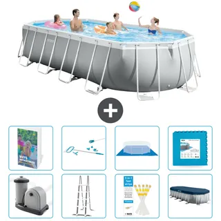 Prism Frame Pool Oval - 610x305x122 Cm - 9-teilig  S539
