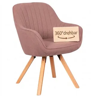 Mr. Deko Esszimmerstuhl Matera Polyester rosa
