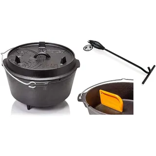 Petromax Feuertopf Starterset ft4.5 (Dutch Oven mit Standfüßen) inkl. Deckelheber + Schaber