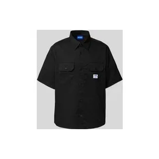 Freizeithemd mit Brusttasche Modell 'Ekyno', Black, XS
