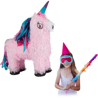 Relaxdays Einhorn Piñata rosa-pink 1 St.