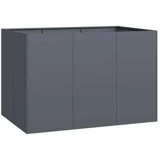 vidaXL Pflanzgefäß Anthrazit 120x80x80 cm Stahl