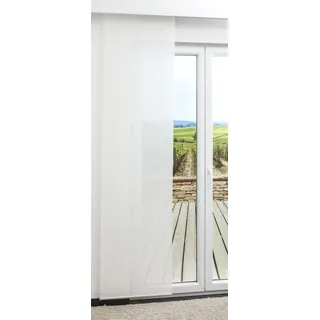 Flächengardine  von LYSEL® - Sisal Transparent mit Streifen in den Maßen 245 cm x 60 cm weiß/wollweiss