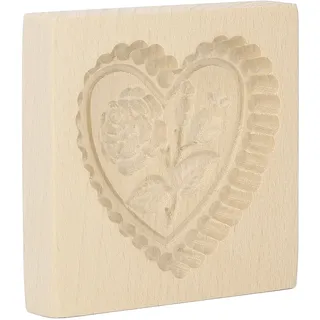 Wiederverwendbare Keksform Aus Holz, Leicht Zu Entformen, Abwaschbar, Herz- Und Rosenmotiv Für Selbstgebackenes Gebäck
