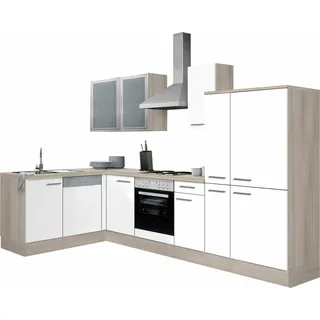 OPTIFIT Winkelküche Kalmar L-Form 300 cm weiß