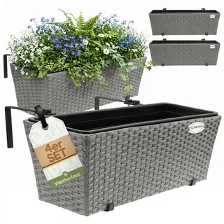 CASARIA Balkonkasten 60 x 20 x 19 cm Grau