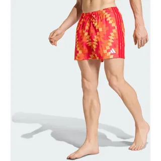 adidas Badeshorts Football-Inspired Graphic Ice Tangerine/White S