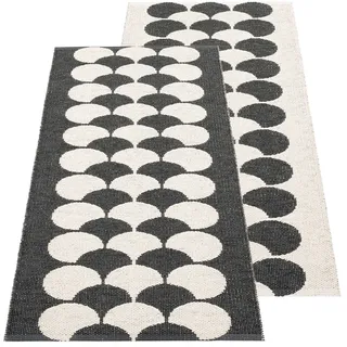 Pappelina - Poppy Teppich, 70 x 150 cm, schwarz