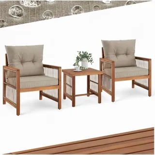 Tectake Eivissa Lounge-Set braun
