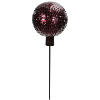 POSIWIO Gartenstecker ''Kugel'' in Bordeaux - (H)21 x Ø 15 cm