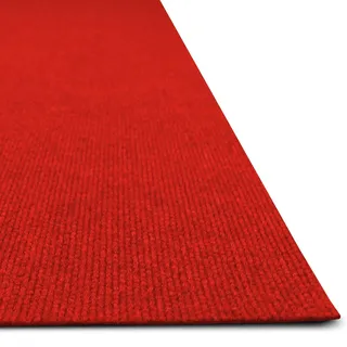 Floordirekt Event- und Messeteppich | Nadelfilz Teppich | Teppich für Messe, Hochzeit & Events | Bodenbelag in vielen Farben & Größen (200 x 150 cm, Rot 43 LV)