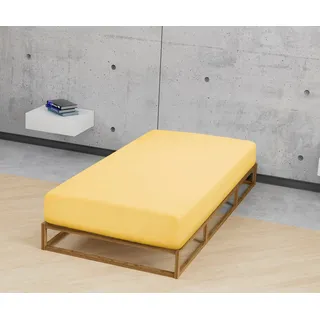 biberna Spannbettlaken 0002744 Feinbiber 140 x 200 - 160 x 200 cm honig