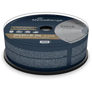 MediaRange DVD+R DL 8,5GB 240min 8x 25er Spindel