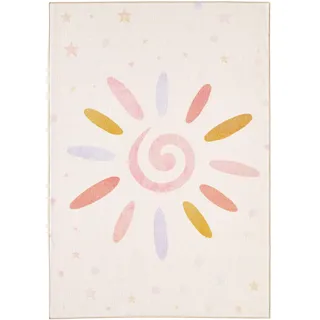 KADIMA DESIGN TRAUN Kinderteppich 100 x 150 cm Beige/Weiß