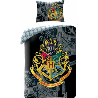 Halantex SP. z.o.o. Harry Potter Motiv Schwarz 140 x 200 cm + 70 x 90 cm