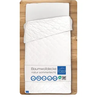 linea by böhmerwald - Nature - Baumwolldecke sommerleicht, 135x200, 100% Baumwolle, Allergiker geeignet, waschbar bis 60°C, in Deutschland produziert