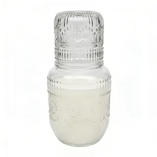 Nachttisch Wasserkaraffe Mit Trinkset | Schneeflocken Design Krug | Karaffe | Für Nachttisch Und Tisch Im Schlafzimmer Sowie Für Tee, Milch, Saft, Kaffee Und Andere