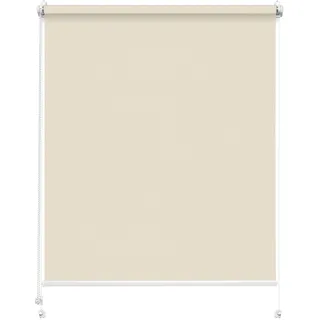 Rettika Sichtschutz Rollo ohne Bohren - Perle, Breite: 85cm, Höhe 220 - Rollos für Fenster ohne Bohren, Fenster rollos für innen, Jalousien zum Klemmen, Klemmrollo